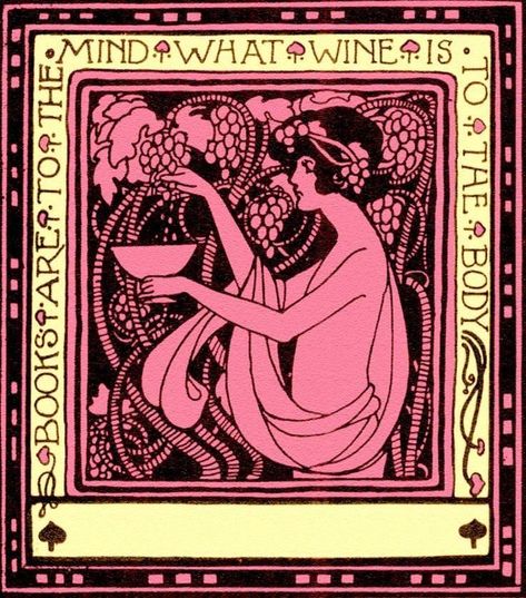 Ethel Larcombe, Wine Etiquette Design, Art Nouveau Graphic Design, Lino Ideas, Glasgow Style, Magical Books, Art Nouveau Illustration, Artwork Inspiration, Cherry Wine