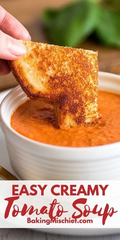 Easy Creamy Tomato Soup, Tomato Paste Recipe, Easy Tomato Soup Recipe, Tomato Bisque Soup, Tomato Tomato, Soup Tomato, Salad Tomato, Recipe Tomato, Bisque Soup