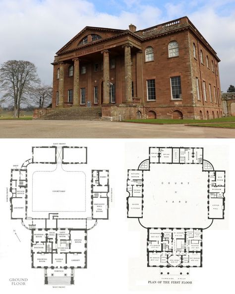 Neoclassical House Plans, English Country House Plans, Herefordshire England, Mansion Plans, Neoclassical House, Henry Holland, Victorian House Plans, 3d Floor Plans, Architecture Mapping