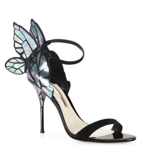 chiara-heel Iridescent Sandals, Heels Butterfly, Sophia Webster Chiara, Iridescent Shoes, Iridescent Butterfly, Padded Sandals, Sophia Webster Shoes, Butterfly Sandals, Butterfly Shoes