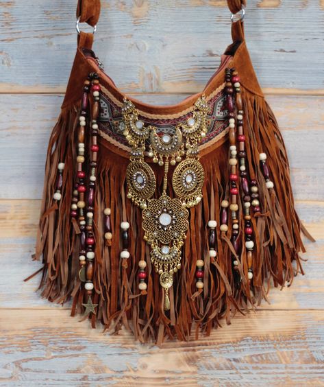 Look Hippie Chic, Bohemian Handbags, Bohemian Purse, Boho Chic Bags, Hippie Purse, Boho Purse, Boho Handbags, Embellished Bags, Fringe Purse