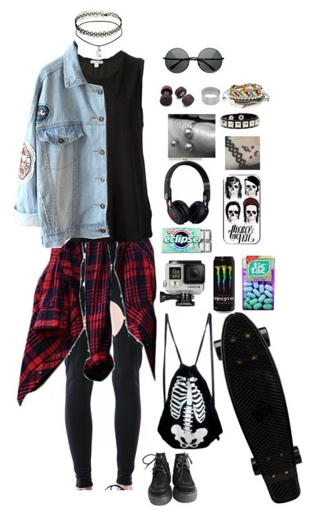 "Untitled #234" by mecha-peralta ❤ liked on Polyvore featuring art Outfits Grunge Hombre, Ftm Outfits, Masculine Outfits, Punk Style Outfits, Rock Style Outfits, Alt Clothes, 2000s Clothes, Hipster Outfits, Rock Punk