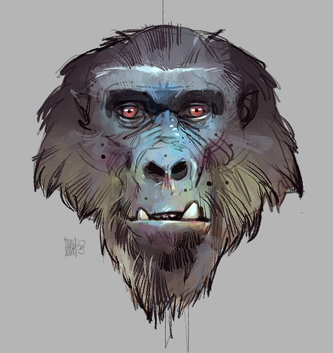 Ape Sketch, Ape Warrior, Ape Drawing, Ape Art, Amazing Digital Art, Monkey Tattoo, Monkey Tattoos, Anatomy Sketches, Great Ape