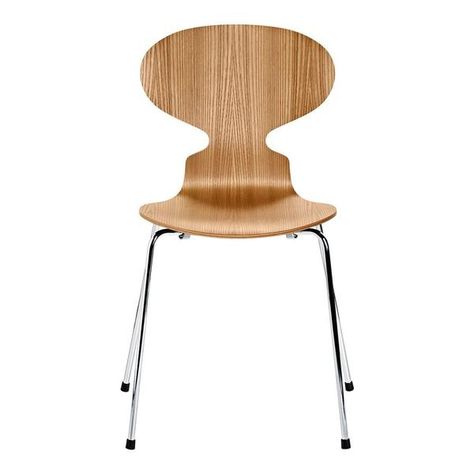 Fritz Hansen Ant Chair - Wood Veneer | Danish Design Store  (DIY inspo: update Ike bentwood chairs w a jigsaw) Bertoia Side Chair, Ant Chair, Danish Modern Furniture, Iconic Chairs, Bentwood Chairs, Danish Furniture, Mid Century Modern Chair, Arne Jacobsen, Fritz Hansen