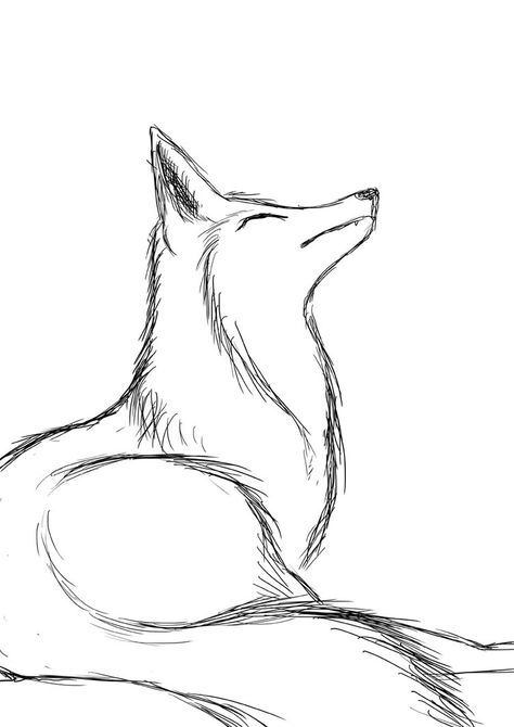 Fox Drawing Outline, Sketches Wolf, Fox Drawing Sketches, Fox Outline, Fox Drawing Easy, Draw Wolf, Fox Sketch, Animal Outline, Face Outline