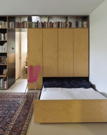 the best beds for tiny studios Studio Bed, Hidden Bed, Australian Interior Design, Four Rooms, Interior Design Awards, Tiny Spaces, Tiny Apartment, Wardrobe Design, One Bedroom Apartment