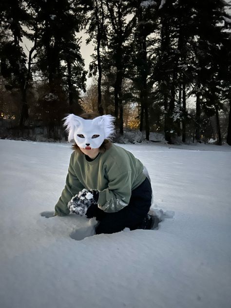 Artic Fox Therian Mask Ideas, Arctic Fox Mask, Artic Fox Therian Mask, Arctic Fox Therian Mask, Therian Christmas, Arctic Fox Therian, Therian Types, Fox Therian Mask, Fox Mask Diy