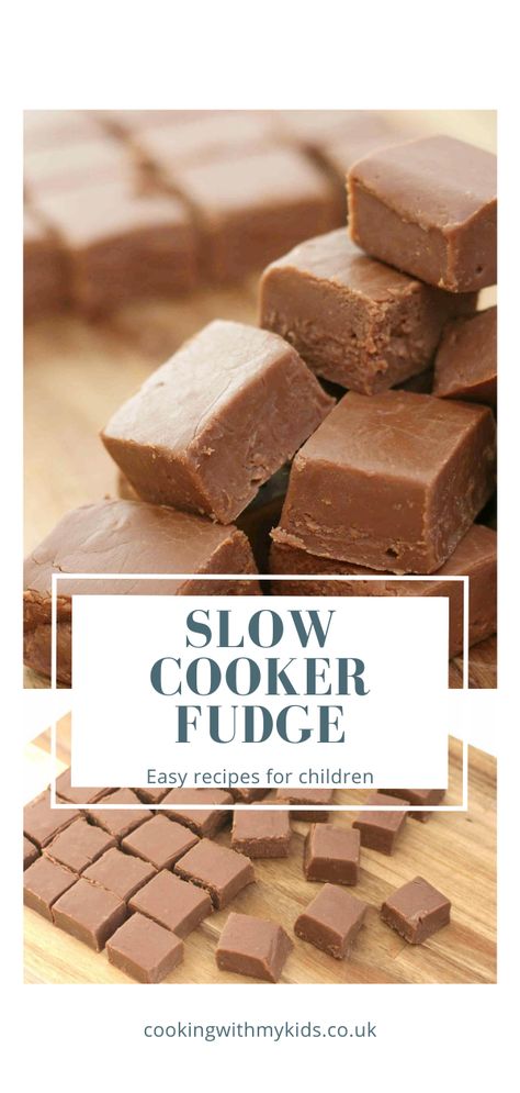 Crockpot Fudge, Condensed Milk Fudge, Chocolate Condensed Milk, Vanilla Fudge Recipes, Crockpot Vegan, Crockpot Candy Recipes, Slow Cooker Fudge, Slow Cooker Baking, Homemade Fudge Recipes