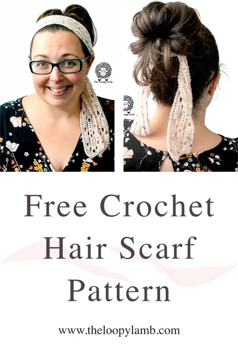 Crochet Spring Accessories, Crochet Hairband For Women, Hair Scarf Crochet Pattern, Summer Crochet Patterns Free Easy, Boho Crochet Headband Pattern Free, Crochet Head Wrap Pattern Free, Crochet Hair Scarf Free Pattern, Crochet Hair Bands Free Patterns, Crochet Head Scarf Pattern Free