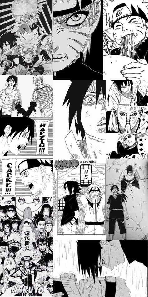 Manga Comics Background, Naruto Manga Collage, Naruto Manga Pages, Manga Wall Room, Manga Collage Wallpaper, Naruto Manga Wallpaper, Manga Black And White, Manga Collage, Anime Collage