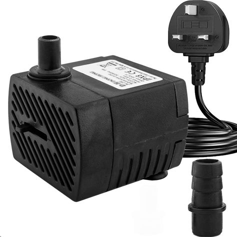 Mini Submersible Water Pump (350L/H, 5W) Adjustable Ultra Quiet Fountain Water Pump for Aquarium, Fish Tank, Pond, Statuary, Hydroponics, Indoor or Outdoor Fountain with 1.5M Power Cord and 2 Nozzles Aquarium Pump, Tabletop Fountain, Aquarium Accessories, Fountain Pump, Outdoor Fountain, Submersible Pump, Hydroponics System, Save Power, Aquarium Fish Tank