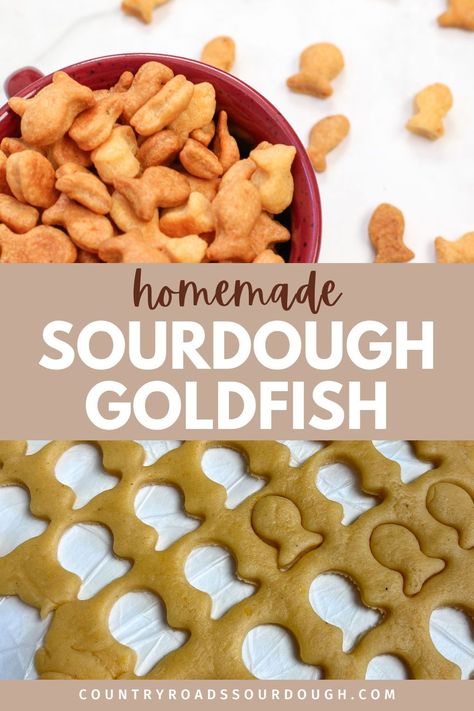 Sourdough Discard Crackers Cheese, Sourdough Discard Goldfish Crackers, Diy Goldfish Crackers, Sourdough Discard Goldfish, Sourdough Goldfish Crackers, Sourdough Animal Crackers, Sourdough Discard Cheese Crackers, Sourdough Crackers Recipes, Sourdough Bread Discard Recipes