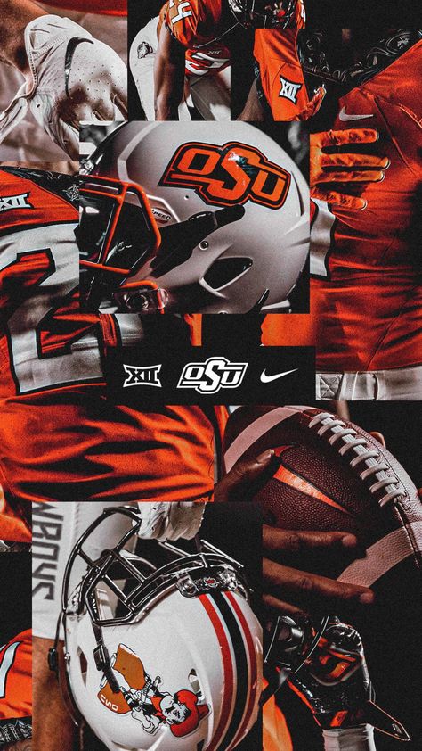 Football Marketing, Oklahoma State Football, College Football Uniforms, College Wallpaper, Osu Cowboys, Sports Design Ideas, Sports Design Inspiration, Sport Poster Design, Football Uniform