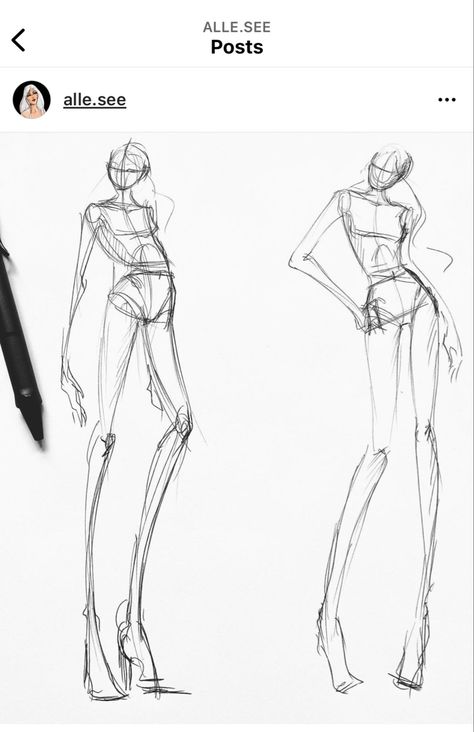 Side Croquis Fashion Illustrations, Fashion Modle Base Drawing, Figure Drawing Reference Poses Models Sketch, Art Reference Poses Models Sketch, Body Reference Drawing Fashion, Side Profile Fashion Illustration, Fashion Illustrations Poses, Croqui Template Female, Fashion Design Poses Sketch