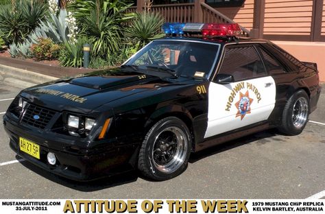 Black 1979 Ford Mustang Police Car Hatchback - MustangAttitude.com Mobile Mustang Hatchback, 1979 Mustang, 1979 Ford Mustang, Dodge Challenger Srt8, Fox Mustang, Old Sports Cars, Challenger Srt8, California Highway, California Highway Patrol