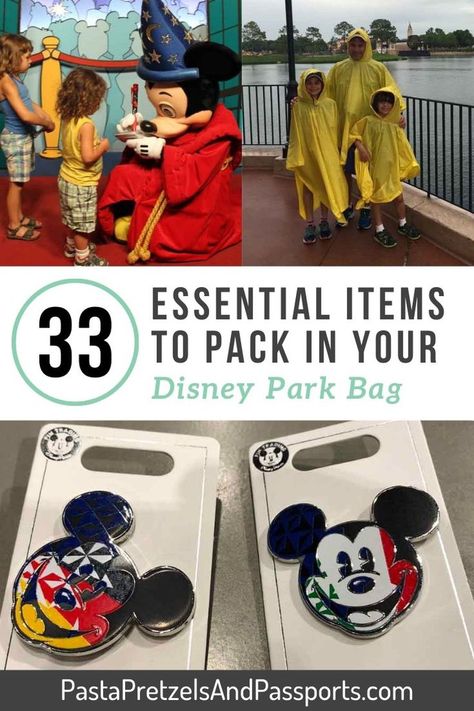 33 Essential Items to Pack in Your Disney Park Bag Disney Park Bag, Disney Hacks, Disney Universal Studios, Universal Vacation, Walt Disney World Orlando, Disney Vacation Planning, Disney Day, Disney Bag, Vacation Planning