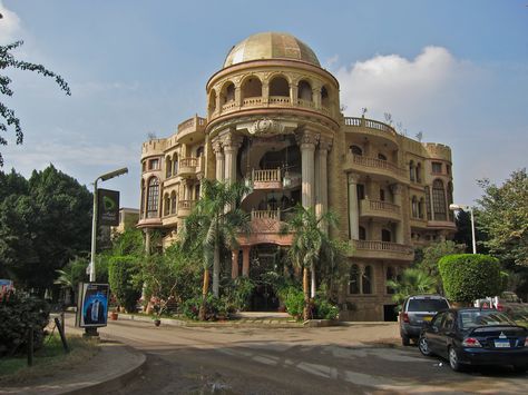 Maadi Mansion, Cairo, Egypt Maadi Cairo Egypt, Egyptian Mansion, Dark Photo Ideas, Egypt Beauty, Scenery Inspiration, Cafe Exterior, Life In Egypt, Egyptian Beauty, Classic Building