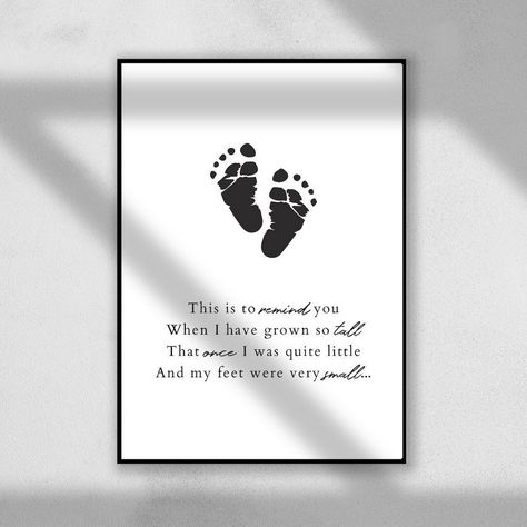 Marking Milestones: Baby Footprint Keepsake Crafts Baby Foot Print Ideas, Footprint Poem, Footprints Poem, Baby Footprint Keepsake, Baby Handprint Art, Baby Handprint Crafts, Handprint Poem, Life Casting, Baby Footprint Art