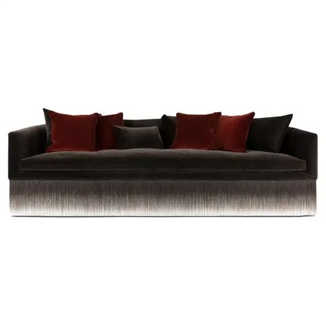 1stDibs: Antique and Modern Furniture, Jewelry, Fashion & Art Brown Velvet Couch, Sofa Plan, Brown Velvet Sofa, Velvet Couch Living Room, Dark Grey Couch, Futuristic Space, Cool Interior, Grey Couch, Velvet Couch