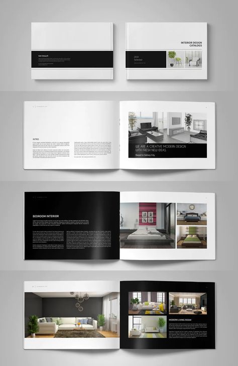 Real Estate Brochure Design Layout, Interior Brochure Design, Villa Brochure, Luxury Real Estate Brochure, Design De Configuration, Catalogue Design Templates, Interior Brochures, Architecture Brochures, Real Estate Brochure