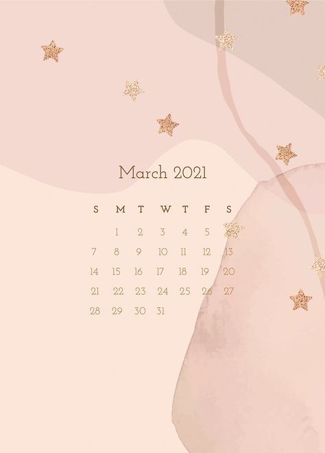 Calendar 2021 March printable with abstract watercolor background | free image by rawpixel.com / sasi Pink Star Background, Abstract Watercolor Background, Calendar Background, July Calendar, January Calendar, Calendar March, Mac Desktop, Watercolor Paper Texture, Calendar Wallpaper