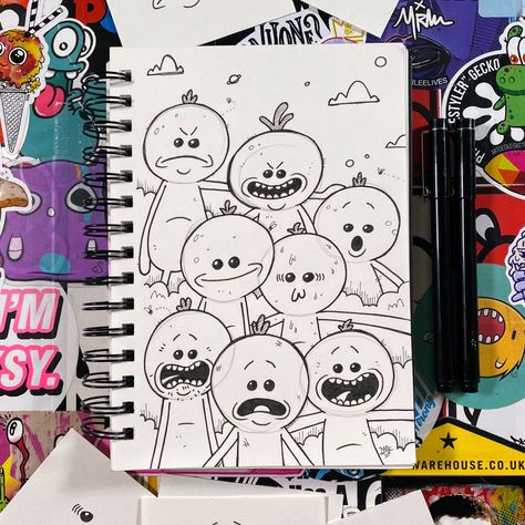 Despite being in Kawaii Club (Japanese for cute) we drew these creepy looking Mr Meeseeks characters today. #rickandmorty #mrmeeseeks #fanart Artist of the Week: Justin Roiland Mr Meeseeks Painting, Mr Meeseeks Drawing, Meeseeks Drawing, Mr Meeseeks, Artist Of The Week, Pic Candle, Justin Roiland, Posca Art, Doodle Inspiration