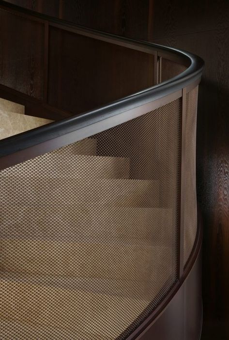 سلالم حلزونية, Metal Handrail, Metal Railing, Architecture Restaurant, Christian Liaigre, Stair Lift, Staircase Handrail, Stair Railing Design, Stair Handrail