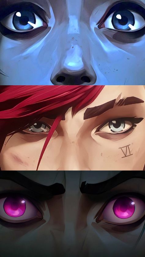 Arcane Eyes Tutorial, Arcane Face Reference, Arcane Artstyle Study, Arcane Artstyle Tutorial, Arcane Style Study, Arcane Style Art, Arcane Art Style Study, Arcane Eyes, Arcane Face