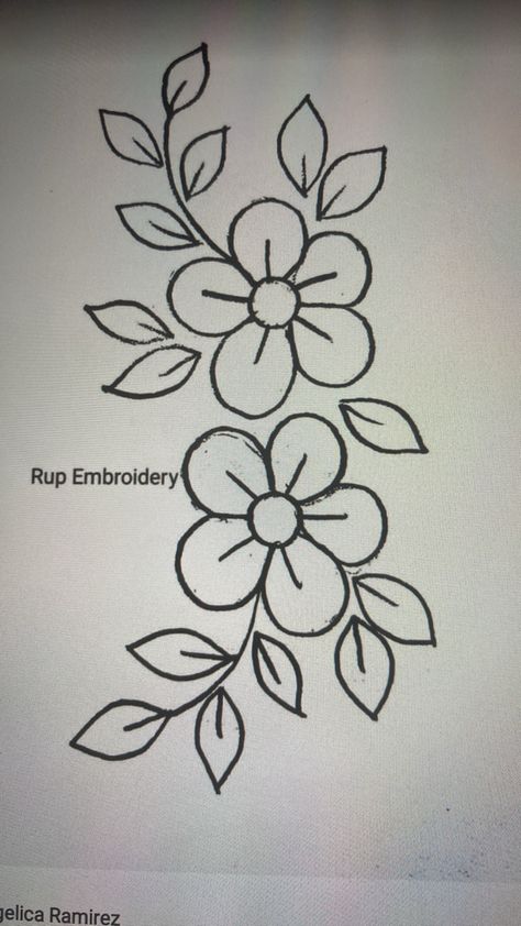 Dress Embroidery Designs, Traditional Tattoo Designs, Flower Pattern Drawing, Doodle Art Flowers, Hand Embroidery Patterns Free, Simple Hand Embroidery Patterns, Art And Craft Videos, Pola Sulam, Clothes Pin Crafts