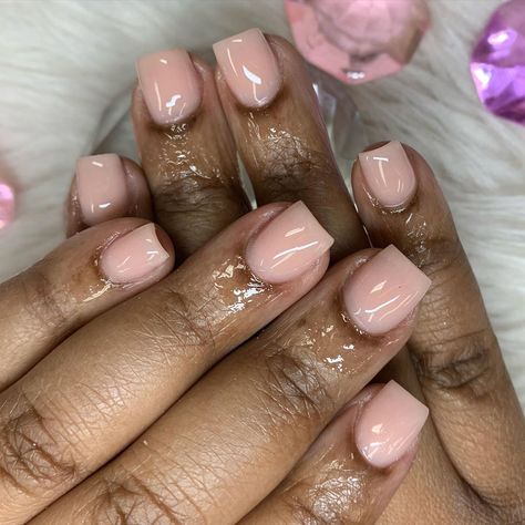 Simply Styled by DeeDee on Instagram: “Small/short nail-beds will look very nice when tips are applied properly. Fill-in | Acrylic only Peachy-Pink (colored) Acrylic Appointments…” Small Nail Beds, Short Nail Bed, Nail Beds, Small Nail, Colored Acrylic, Nail Bed, Short Nail, Peachy Pink, Short Nails