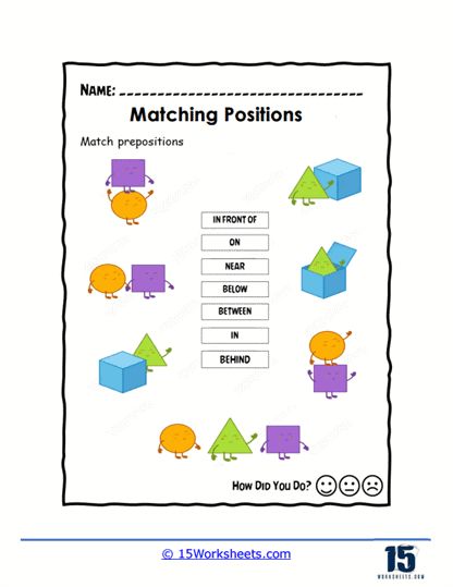 Shape Matches Worksheet - 15 Worksheets.com Relationship Journal, Holiday Science, Kindergarten Social Studies, Spatial Relationships, Shape Matching, Smiley Faces, Language Skills, Effective Communication, Writing Skills