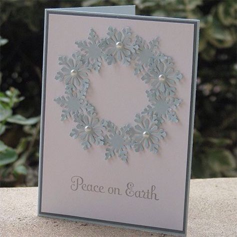 Homemade Birthday Cards, Snowflake Cards, Christmas Card Inspiration, Beautiful Christmas Cards, Homemade Christmas Cards, Stampin Up Christmas Cards, Navidad Diy, Diy Christmas Cards, Christmas Cards To Make