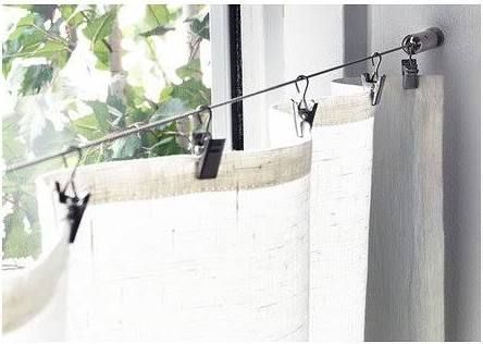 curtain rod running curtains on a wire Wire Curtain Rod, Bay Window Rod, Traditional Curtain Rods, Outdoor Curtain Rods, Long Curtain Rods, Curtain Wire, Bay Window Curtain Rod, Coffee Table Inspiration, Outdoor Curtains For Patio