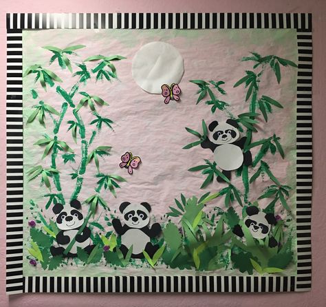 Panda Bear Bulletin Board preschool Asia Bulletin Board Ideas, Panda Classroom Decorations, Panda Bulletin Board Ideas, Panda Classroom Theme, Bear Bulletin Board Ideas, Bear Bulletin Board, Panda Classroom, Bulletin Board Preschool, Bear Theme Preschool