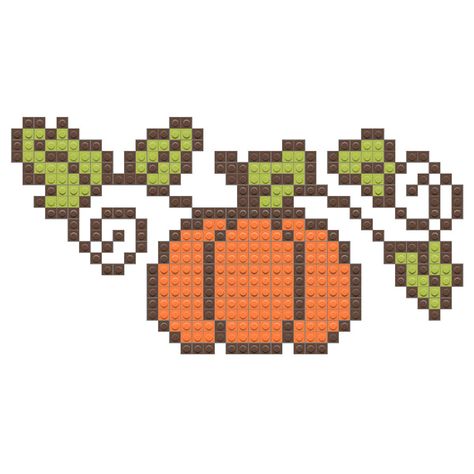 Pumpkin – BRIK Pumpkin Pixel Art, Pumpkin Cross Stitch Patterns, Pumpkin Cross Stitch, Clothing Templates, Acnh Designs, Halloween Cross Stitch Patterns, Halloween Cross Stitches, Socks Pattern, Loom Bracelet