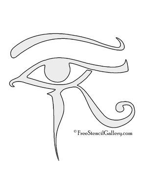 Egyptian Eye of Horus Stencil Egyptian Eye Drawing, Tattoos Egypt, Eye Of Ra Tattoo, Eye Horus, Egyptian Eye Tattoos, Egyptian Eye Of Horus, Egyptian Drawings, Egyptian Tattoo Sleeve, Ancient Tattoo