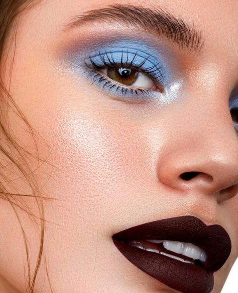 Editorial Make-up, Maquillage On Fleek, Michelle Phan, Make Up Inspiration, Dark Lipstick, Make Up Looks, Blue Makeup, Editorial Makeup, Makeup Goals