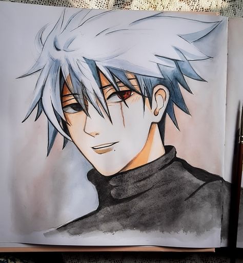 Kakashi mask off. Kakashi Painting, Kakashi Unmasked, Kakashi Mask, Kakashi Eye, Kakashi Face, Kakashi Drawing, Naruto Drawings Easy, Mask Drawing, Success Formula