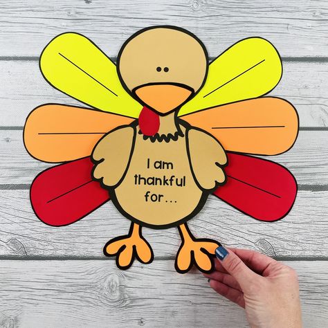 I Am Thankful For....Turkey Craft | Mrs. McGinnis' Little Zizzers November Crafts Preschool, Frog Life Cycle Craft, November Teaching Ideas, Fall Writing Activities, Apple Lessons, Beginning Of Kindergarten, Thanksgiving Turkey Craft, Fall Writing, November Crafts