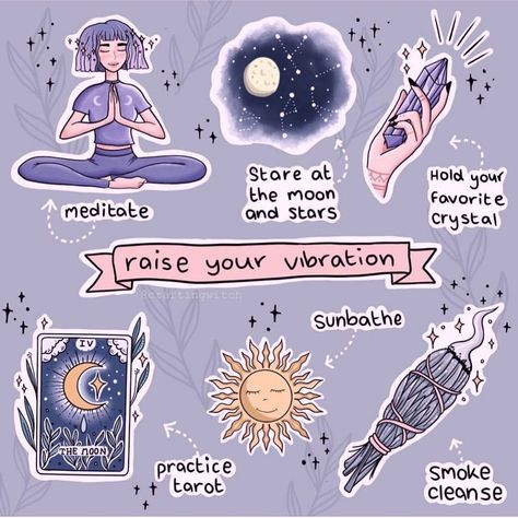 🦋Crystals🌟Healer🔮Chakras on Instagram: “Happy Monday! What method works for you?. • 😇Let’s all start the week vibing high. New week, new chances to make your life what you want!…” Cer Nocturn, Raise Your Vibration, Wiccan Spell Book, Witchcraft Spell Books, Witch Spell Book, Witchcraft For Beginners, Wicca Witchcraft, Witch Spell, Baby Witch