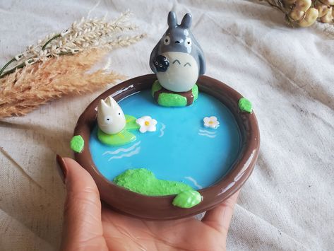 My Neighbor Totoro Clay Art, Totoro Pinch Pot, Totoro Clay Tray, Totoro Jewelry Holder, Studio Ghibli Clay Tray, My Neighbor Totoro Clay, Studio Ghibli Trinket Dish, Totoro Polymer Clay, Totoro Clay Art