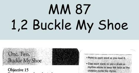 MM87 1, 2 Buckle My Shoe Vertical - Google Slides 1 2 Buckle My Shoe, Buckle My Shoe, Printed Pictures, Slide Deck, Hand Gestures, Google Slides, Slides, Buckle, Reading