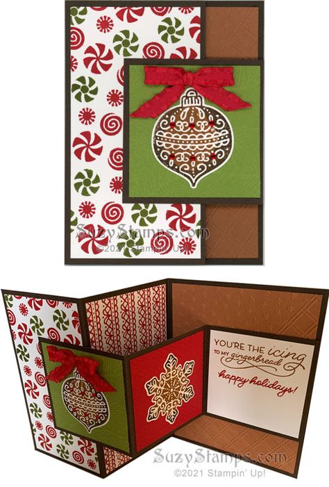 Su Gingerbread & Peppermint Cards, Su Gingerbread And Peppermint, Stampin Up Star Crossed Embossing Folder, Christmas 3d Cards, Stampin Up Christmas Cards 2021-2022, Stampin Up Gingerbread House, Frosted Gingerbread Stampin Up Cards, Stampin Up Frosted Gingerbread, Stampin Up Christmas Cards 2024-2025