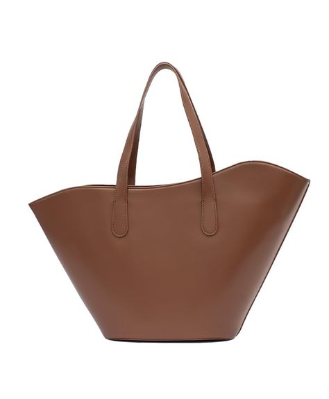 PRICES MAY VARY. | Material | Crafted from high-quality, durable vegan leather, this bag is designed to withstand the rigors of daily use while maintaining its elegant appearance. | Design | Featuring an all new Tulip Style design, the bag offers a contemporary look with a unique twist. Its sleek lines and minimalist aesthetic make it suitable for any occasion. | Spacious Interior | The tote is very spacious, with ample room to carry all your belonging like wallet, phone, makeup kit, tablets, la Work Purse, Etsy Promotion, Handbag Essentials, Brown Style, Work Tote, Travel Tote Bag, Vegan Leather Bag, Chic Handbags, Large Shoulder Bags