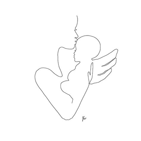 Mother and Angel – FLOWSOFLY Lost Baby Tattoo, Baby Memorial Tattoos, Angel Baby Art, Angel Baby Quotes, Baby Angel Tattoo, Baby Tattoo Designs, Lost Baby, Child Drawing, Baby Memorial