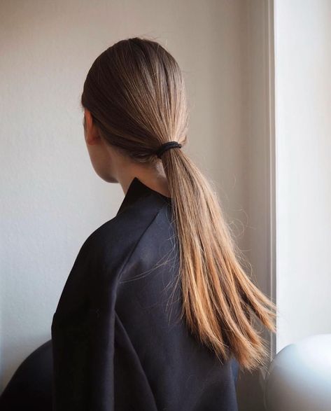 Johanna Ankelhed on Instagram: “🖤” Brown Ponytail Aesthetic, Ponytail Aesthetic, Brown Ponytail, Her Hair, Long Hair, Hair, Instagram