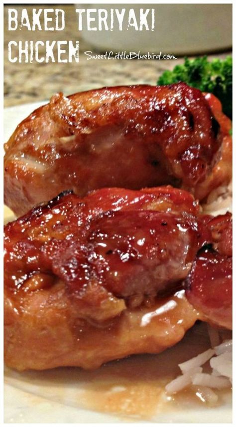 Baked Teriyaki Chicken Chicken Recipes Baked, Chicken Chicken Recipes, Pollo Teriyaki, Baked Teriyaki Chicken, Diy Easy Recipes, Mapo Tofu, Whole Turkey, Turkey Recipe, Chicken Main Dishes