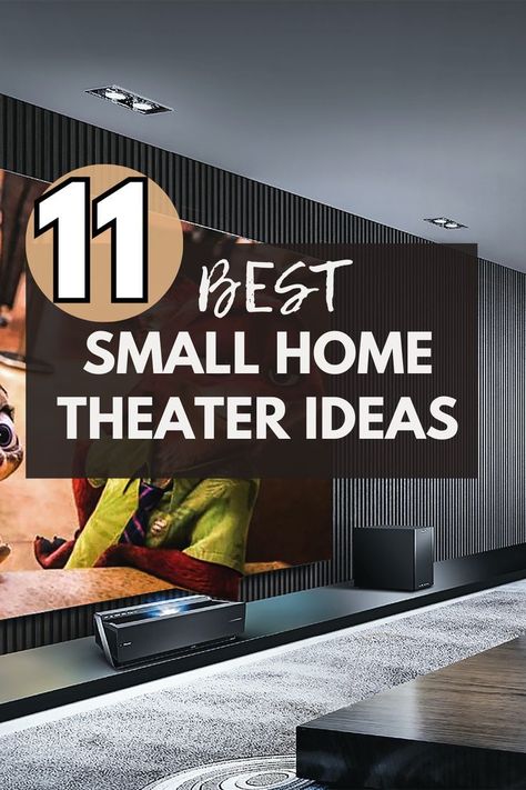 WOW! Love these small home theater ideas on a budget for my basment! I am going to try a small home theater design with curtains to seperate the areas in my basement. This will make the perfect teen hangout spot! #smallhometheater Small Home Theater Ideas, Small Theater Room Ideas, Cinema Room Small, Small Movie Room, Home Theatre Room Ideas, Small Home Theater, Theatre Room Ideas, Small Theatre Room Ideas, Basement Movie Room