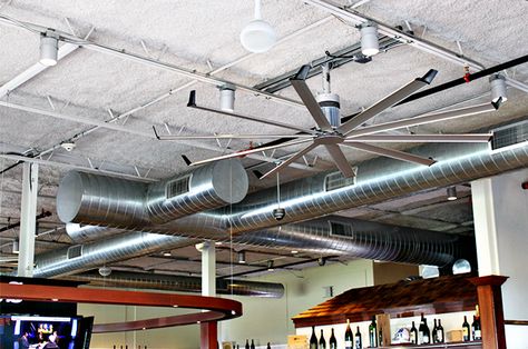 industrial spiral duct | Spiral Duct System | Self-Sealing Duct | Macy Industries Small Farmhouse Remodel, Exposed Ductwork, Industrial Condo, Hvac Design, Hvac Duct, Carnival Girl, Open Ceiling, Wayfinding Design, Creative Cv