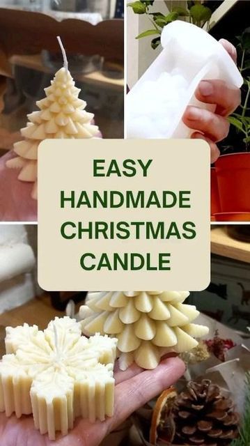 Aga Szostak on Instagram: "Beeswax and soywax are easy to use for making Christmas candles – a perfect, not-too-expensive gift. I've made a few and added them to a box with handmade fire starters. Here's a quick video on how to make them. I used beeswax and good-quality soy wax in a 1:2 ratio. I like this combination because the candles aren't too white but also not too yellow. It's important to buy a good-quality mold, one that you can easily pull on the sides to gently take the candle out." Beeswax Christmas Tree Candles, Christmas Tree Candles, Expensive Gifts, Fire Starters, December 12, Christmas Candles, Christmas And New Year, Easy To Use, A Box